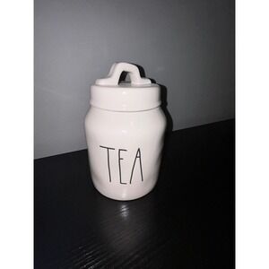 Rae Dunn TEA Ceramic Canister White Artisan Collection by Magenta with Lid